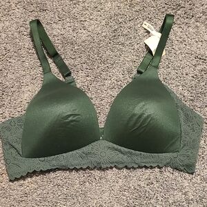 Aerie Deep Green Lace Bra